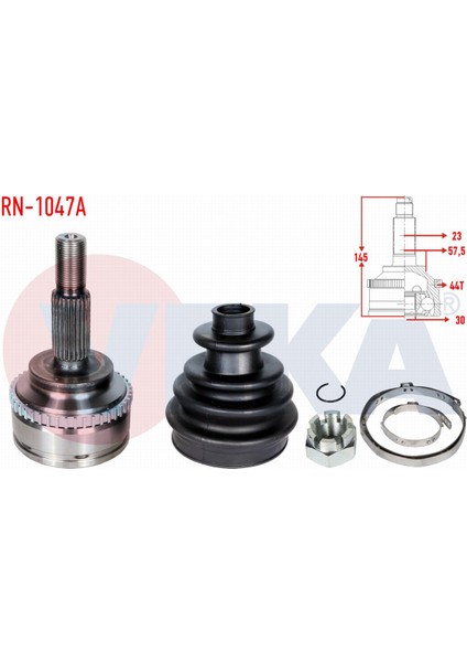 Renault Kangoo (Kc0/ 1) 1.5 Dcı Abslı Aks Kafası Sol-Sağ Ön Dış 82000236110