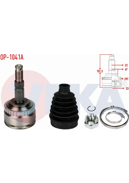 Opel Corsa Aks Kafası Sol-Sağ Ön Dış 9201725