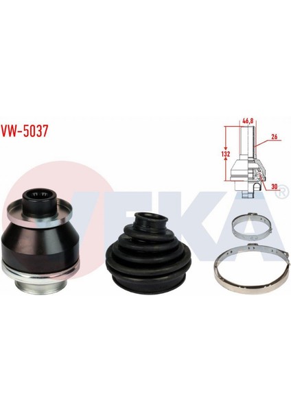 Volkswagen Transporter Aks Kafası Sol Ön Iç 7H0498103C