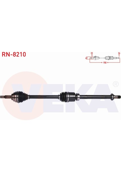 Renault Clıo Iv 1.5 Dcı A-T Uzunluk 958 mm 2012- Komple Aks Sağ Ön 391003032R