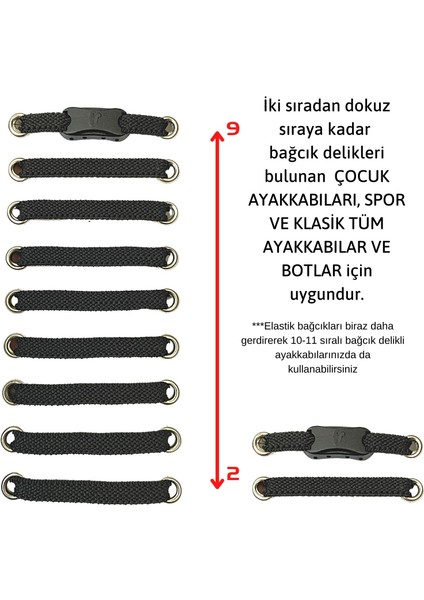 Takbırak Lastikli Ayakkabı Bağcığı Bağlanmayan Akıllı Pratik Bağcık, Bot, Çocuk, Spor.. Için Uygun