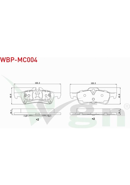 Mını (R50,R53) Cooper 1.6 16.10MM 2001-2006 Arka Fren Balatası 34 21 6 762 871