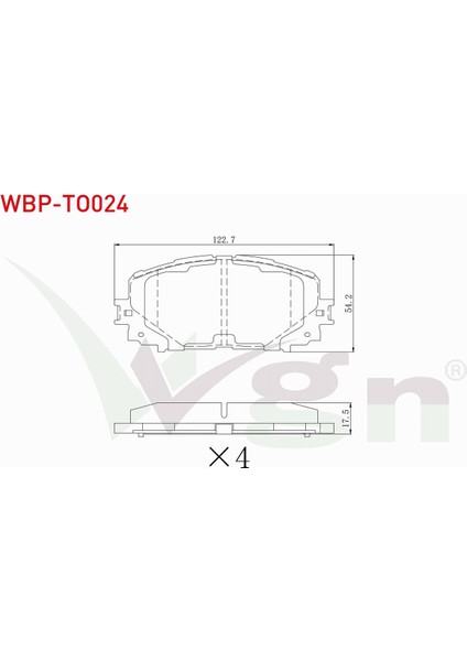 Toyota Yarıs (P9) 1.0 Vvt-I 2006-2010 Ön Fren Balatası 04465WY010
