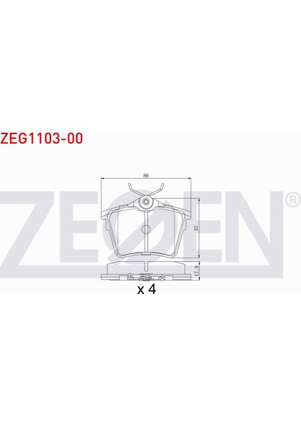 Peugeot 407 (6d) 1.6 Hdı 2004-2011 Arka Fren Balatası DCP1001596-1