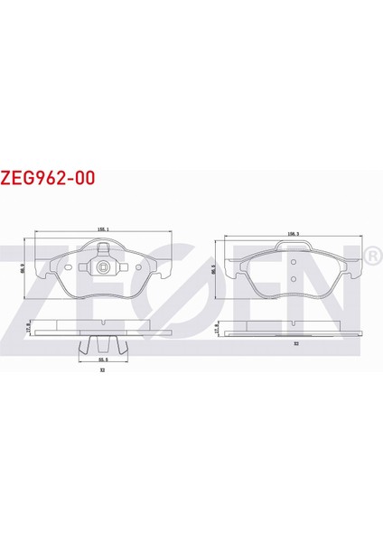 Renault Laguna Iı (Bg0/1) 1.6i 16V 15 Jant 2001-2007 Ön Fren Balatası 7701208183