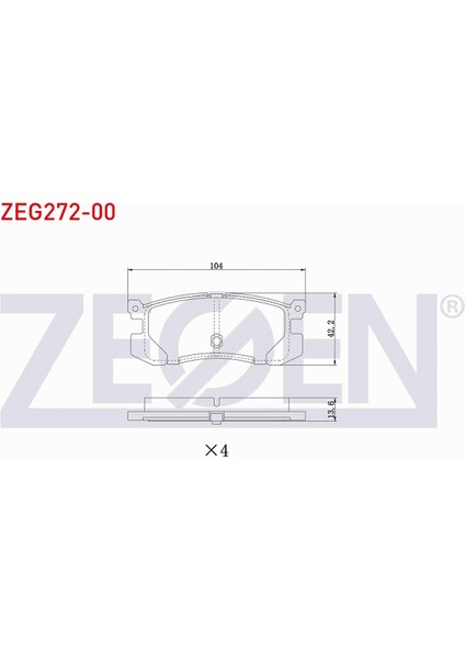 Mazda 626 Iıı (Gd) 1.8i 1987-1992 Arka Fren Balatası AY060 MA005