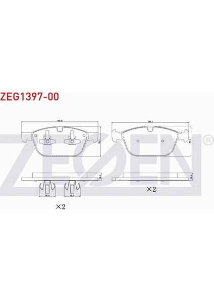Volvo XC60 D3 08-/XC60 2.4 D 08-/XC60 D5 08-/XC60 T6 08-/XC60 2.0 T 08- Ön Fren Balatası 5AP1597