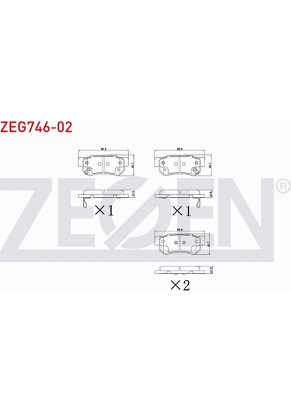 Hyundaı Getz 1.3i 2002-2008 Arka Fren Balatası Ikazlı 58302 17A00