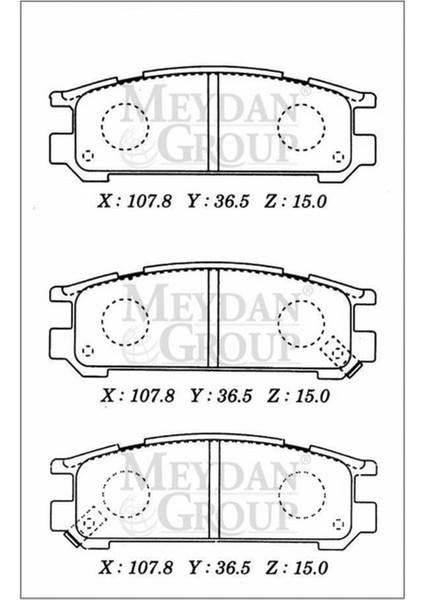 Subaru Impreza- 99/03 Arka Fren Balatası (Disk) (107,8X36,5X15) (Daıwa) 26296-AA082
