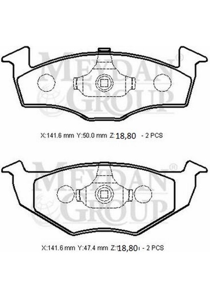 Seat Ibıza- 93/96 Ön Fren Balatası (Disk) (141,6X50X18,80/141,6X47,4X18,80) (Bramax) 1JH0698151B modelleri