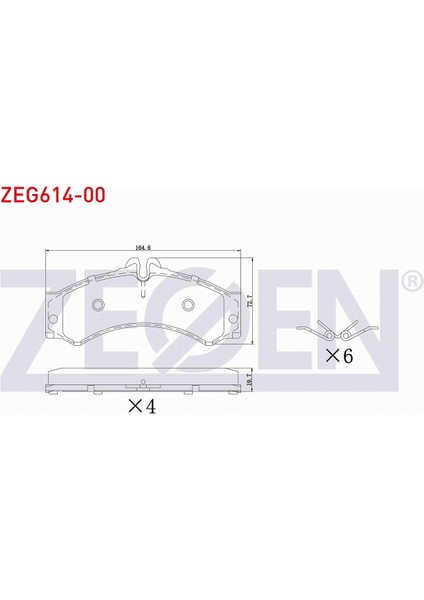 Mercedes Sprınter 4t (904) 412 D 4q 1995-2006 Ön-Arka Fren Balata 2D0698151A