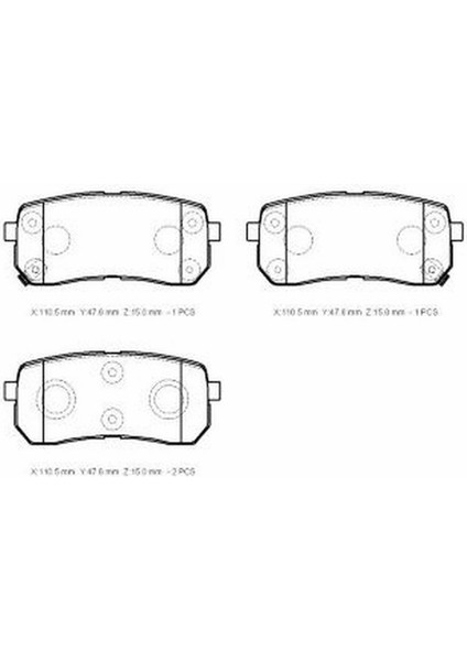 Hyundaı H1- Minibüs- 09/11 Arka Fren Balatası (DISK)(110,5X47,6X15) (Daıwa) 58302-3JA00