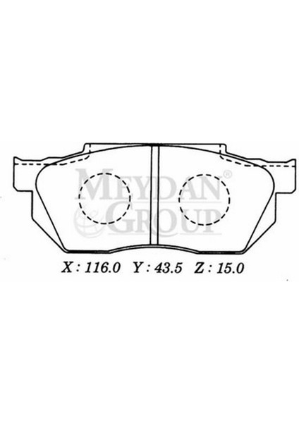 Honda Cıvıc- Sd/hb- 92/95 Ön Fren Balatası Tırnaksız Tip (Disk) (116X43,5X15) (Daıwa) 45022-SH3-G01