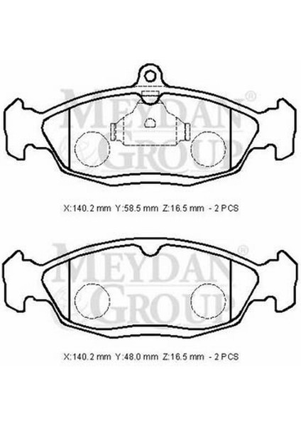 Opel Astra- F- Sd/hb- 95/98 Ön Fren Balatası (KABLOSUZ)DISK(140,2X58,5X16,5/14 0,2X48X16,5)(BRAMAX) 1605810