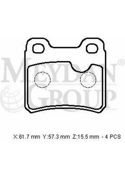 Opel Astra- F- Sd/hb- 95/98 Arka Fren Balatası (Kablosuz)(Disk) (61,7X57,3X15,5) (Fmk) 4467072