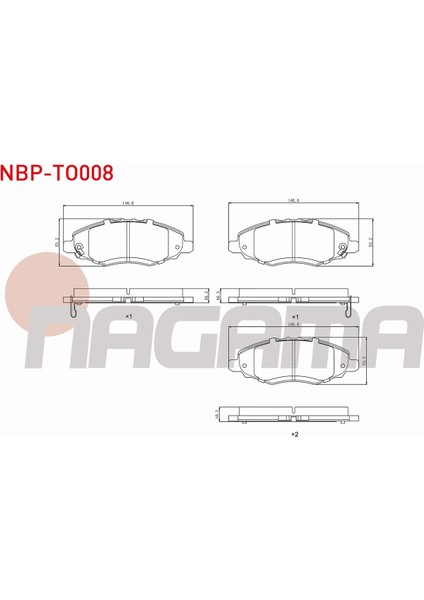 Toyota Hı-Lux Pıck Up 2.5 D 05-11/hı-Lux Pıck Up 2.5 D-4d 05-11 Ön Fren Balatası Ikazlı 04465-0K110