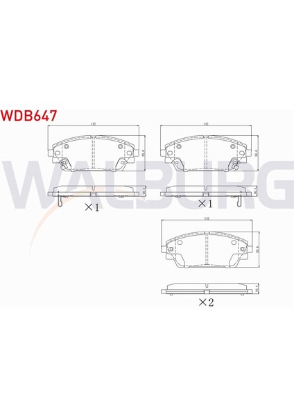 Mazda 3 (Bm) Skyactıve G100 - G120 - G165 - D150 2013- Ön Fren Balatası Ikazlı DFY5-33-28Z