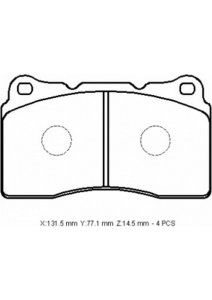 Alfa Romeo Gıulıetta- 11/20 Ön Fren Balatası (Kablosuz)(Disk) (131,5X77,1X14,5)(BRAMAX) 9851050 fırsatları