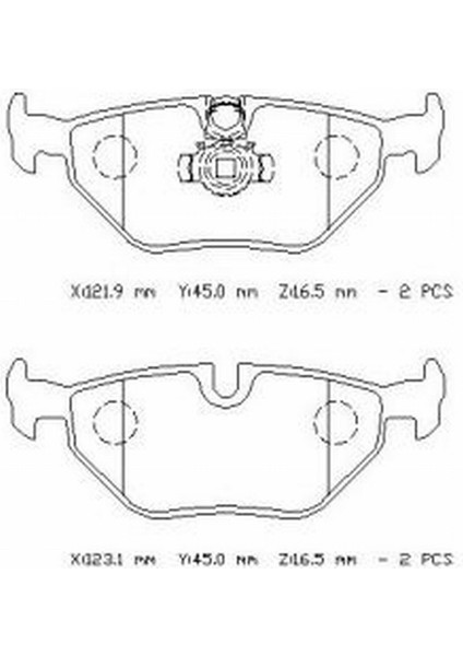 Bmw 5 Serı- E39- 01/03 Arka Fren Balatası (Kablosuz)(Disk) (121,9X45X16,5/123,1X45X16,5)(BRAMAX) 34211163395 fırsatları