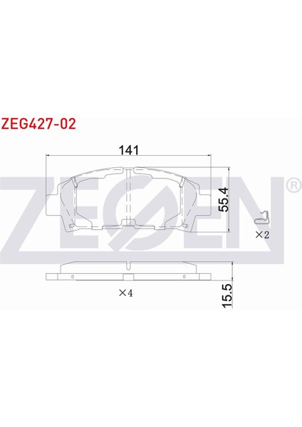 Toyota Avensıs 1.6 Vvt-I-1.8 16V-2.0 Vvt-I-2.0 D-4d 1999-2003 Ön Fren Balatası Ikazlı 04465-2B020