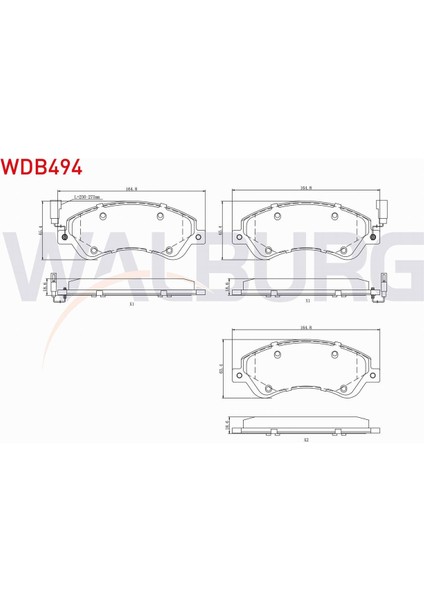 Ford Transıt (V347) 2.2 Tdcı - 3.2 Tdcı (Onden Cekıs) 2006-2014 Ön Fren Balatası Fişli ME6C1J2K021BB