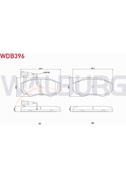 Fıat Ducato Ön Fren Balatası Fişli 425242