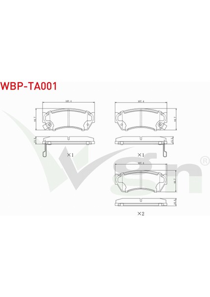 Tata Indıgo 1.4 D 2003- Ön Fren Balatası Ikazlı 4106072A88
