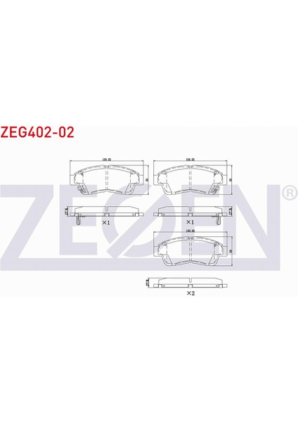 Toyota Corolla (_E10_) 1.3i 1992-1997 Ön Fren Balatası Ikazlı Tel Delikli F5101