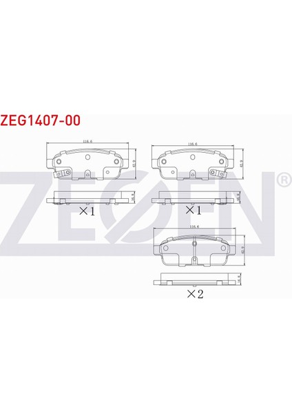 Opel Astra J 1.6i 16 Jant 2009-2016 Arka Fren Balatası Ikazlı SLV58181943