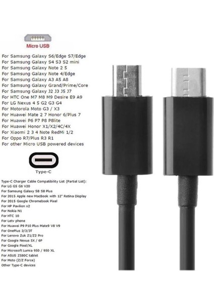 Siyah Ila Mikro USB Şarj Veri Aktarım Dönüştürücü Kablosu 0.25M (Yurt Dışından)