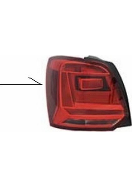 Volkswagen Polo Arka Stop Sisli Koyu Ref.sol 2013-2016 6C0945095M