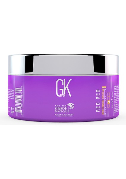 Global Keratin Red Red Bombshell Kırmızı Saçlar Için Boya ve Bakım Maskesi 200ML