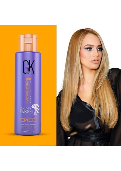 Gk Hair Global Keratin Ph Şampuan Arındırıçı + Miami Bombshell Silver Keratin 710ML + Miami Bombshel Krem 100ML Set