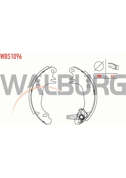 Renault R9 1.4 1985-2000 / R11 1.4 - 1.6 - 1.7 1983-1995 Arka Fren Pabuç Balata 180X41 mm PBS-4009