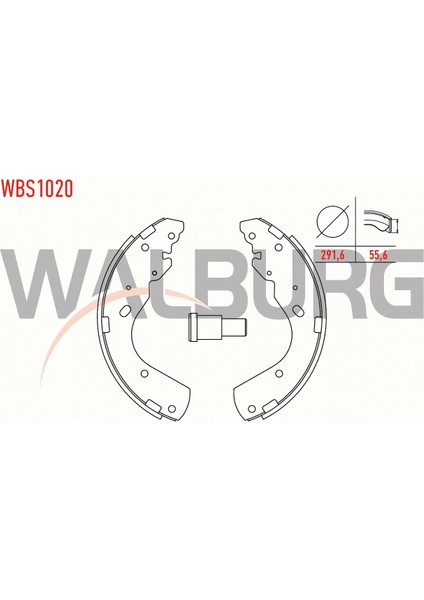 Ford Ranger (Er) 1999-2006/ Ranger (Et) 2002-2006 Arka Fren Pabuç Balata 291,6X55,6 3651347