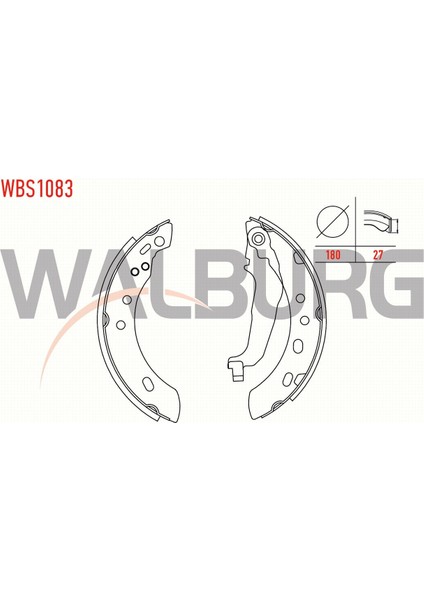 Nıssan Mıcra (K11) 1.3i 16V Levyelı 180X27 mm 1992-2003 Arka Fren Pabuç Balata 44060-99B26