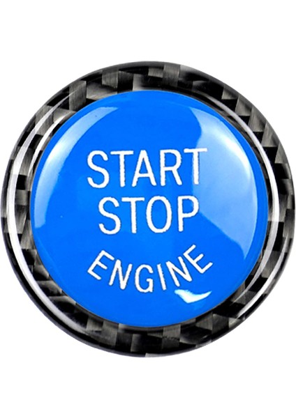 E90 E92 Araç Stil Mavi Motor Başlangıç ​​durdurma Düğmesi Kapak Çıkartması