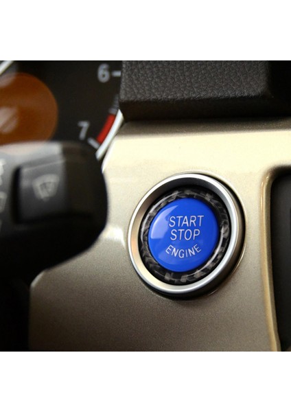 E90 E92 Araç Stil Mavi Motor Başlangıç ​​durdurma Düğmesi Kapak Çıkartması fiyatları