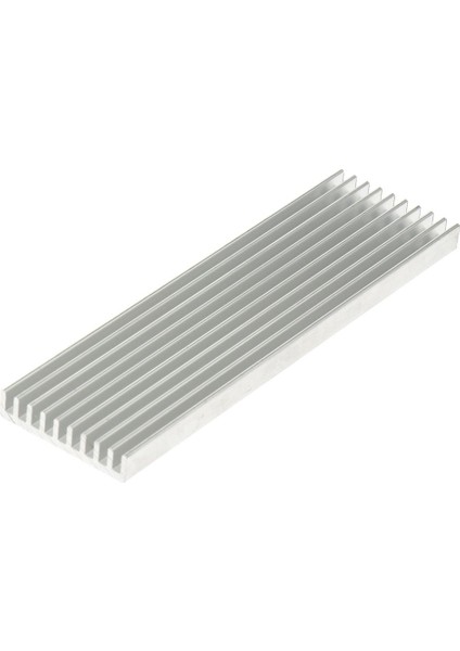 10 x Alüminyum Isı Lavabosu 100X28X6 mm. Sürücü Soğutucu Beyaz (Yurt Dışından)
