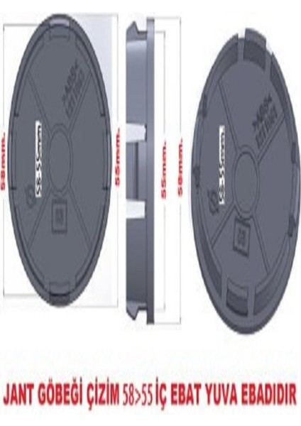 Ferrari Uyumlu Jant Göbeği 55 58 mm Jant Göbeği modelleri