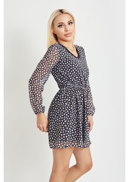 Baskılı Tül Tunik-Siyah fiyatları