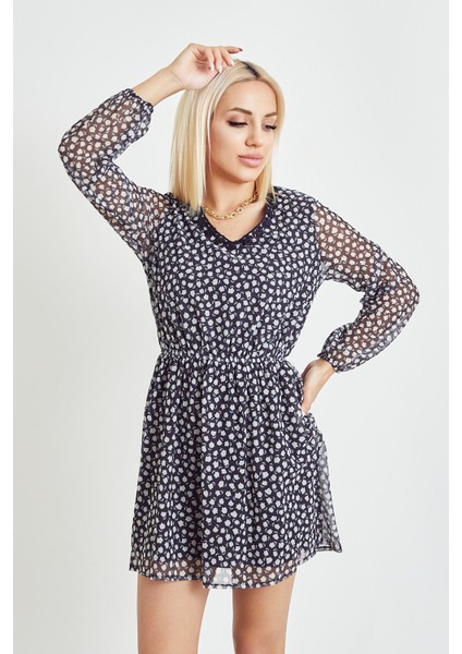 Baskılı Tül Tunik-Siyah modelleri