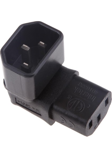 C14 C13 Connector Iec 320 Erkek Kadın Güç Adaptörü Dönüştürücüler Açılı (Yurt Dışından)