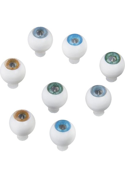 4 Çift Yuvarlak Bebek Gözleri Dıy Göz Küreleri 10MM A (Yurt Dışından)