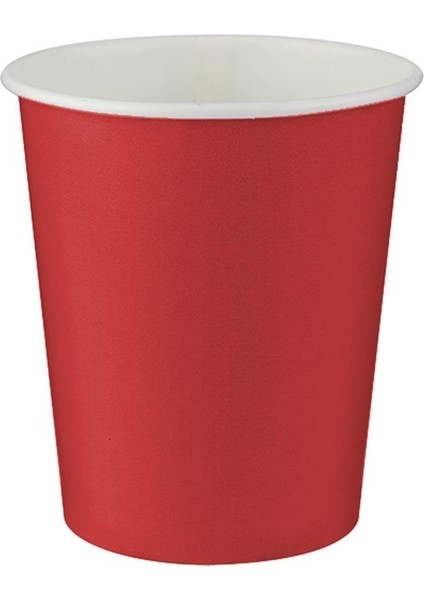 Kırmızı Karton Bardak 8'li