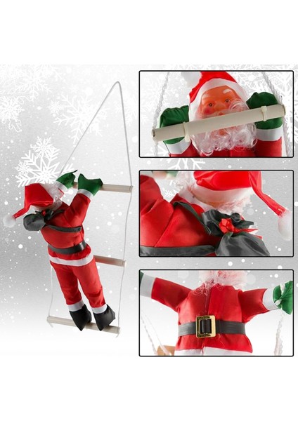 Süsle Bebek & Parti Merdivene Tırmanan Noel Baba 57 cm
