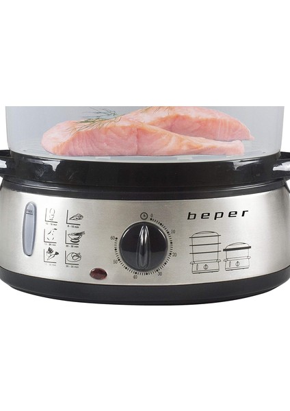 BC.250 9 Litrelik Zaman Ayarlı Buharlı Pişirici - Pirinç, Balık, Mantı, Sebze, Et Pişirmek Için Elektrikli Buharlı Pişirici - Bpa Free fiyatları