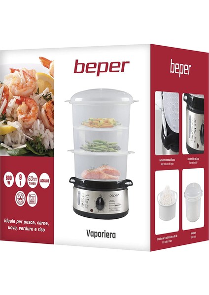 BC.250 9 Litrelik Zaman Ayarlı Buharlı Pişirici - Pirinç, Balık, Mantı, Sebze, Et Pişirmek Için Elektrikli Buharlı Pişirici - Bpa Free fırsatları