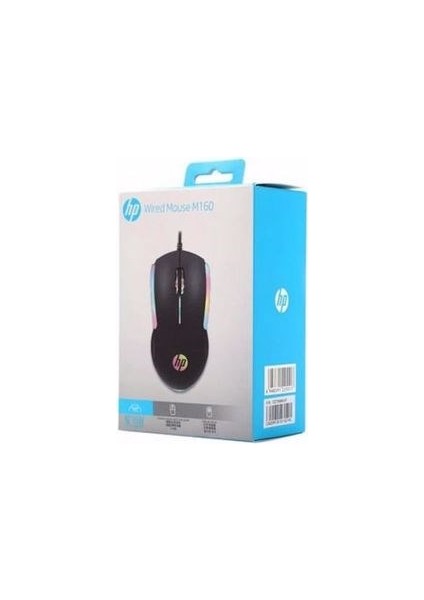 M-160 R GB Işıklı Kablolu USB Oyuncu Mouse 1000DPI Sağ sol El Uyumlu Optik Mouse