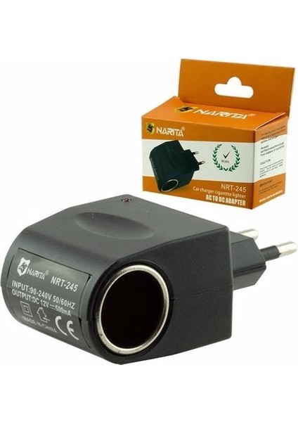 NRT-245 Çakmak Fişi Ac To Dc 220 Volt Çevirici Adaptör 9474